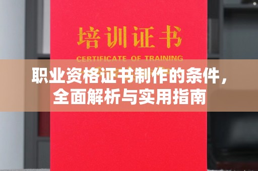 空港职业资格证书制作的条件，全面解析与实用指南